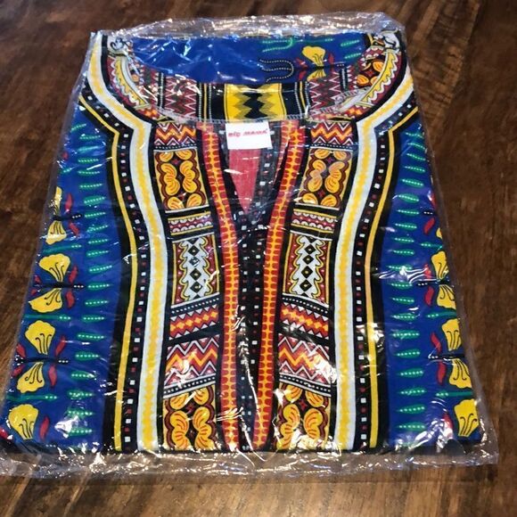 Big Mama Dakishi shirt bright blue one size NWOT - Picture 8 of 8